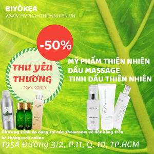 BIYOKEA - CHƯƠNG TRÌNH KHUYẾN MÃI " THU YÊU THƯƠNG"