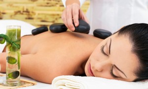 liệu trình massage đá nóng, đá nóng massage