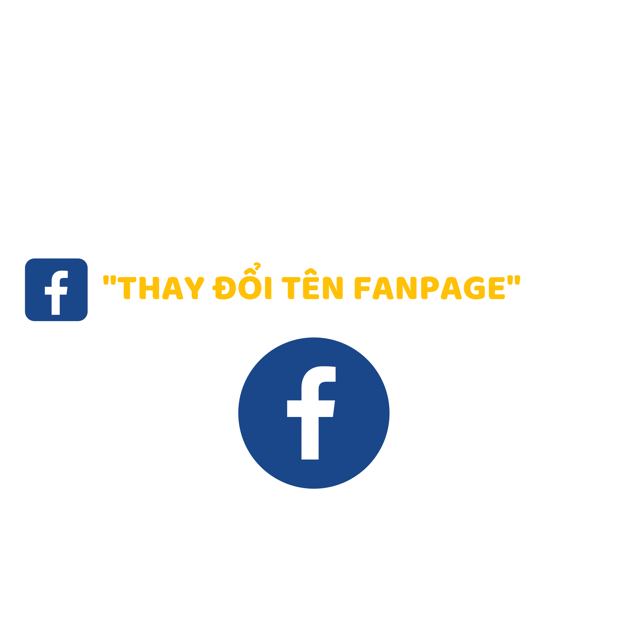 Thông báo đổi tên facebook của thương hiệu