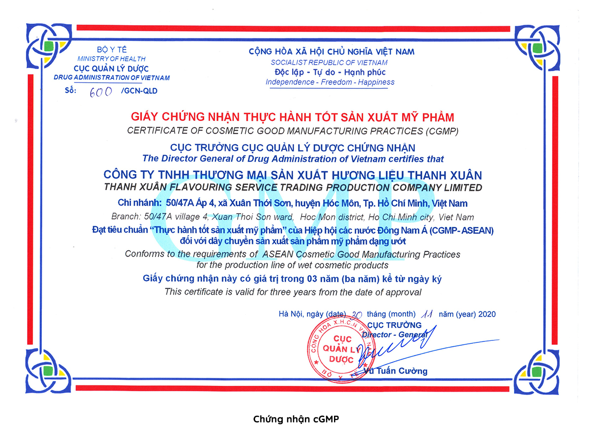 chung nhan cgmp