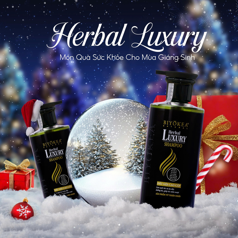 Dầu gội Herbal Luxury - Giải pháp cho tóc khô rụng Mùa Giáng Sinh
